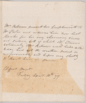 Mary Robinson to Robert Ker Porter, autograph letter third person