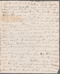 Wade Caulfield to Jane Porter, autograph letter signed
