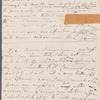 Wade Caulfield to Jane Porter, autograph letter signed