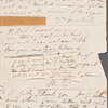 Wade Caulfield to Jane Porter, autograph letter signed