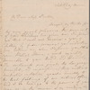 Mary Ann Hanway to Miss Porter, autograph letter signed