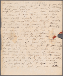 Mrs. Porter to "My dear Sir," autograph letter (draft)