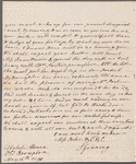 Susannah Gunning to Jane Porter, autograph letter signed