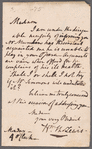 William Thomas Lewis to Anna Maria Porter, autograph letter signed