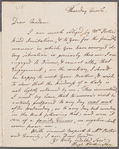 Hugh Worthington to Anna Maria Porter, autograph letter signed