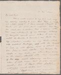 Mary Robinson to Miss Porter, autograph letter signed