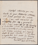 Edward Jerningham to Miss Porter, autograph letter signed