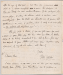 Peter L. Courtier to Jane Porter, autograph letter signed
