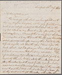 M. Lonsdale to Mrs. Porter, autograph letter signed