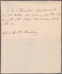 Sir John Douglas to Mrs. Porter, autograph letter third person