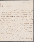 Eliza Fenwick to Jane Porter, autograph letter signed