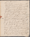 Joseph Poucher to Mr. Grundy, autograph letter signed