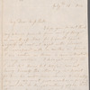 F. A. Mortimer to Miss Porter, autograph letter signed