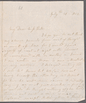 F. A. Mortimer to Miss Porter, autograph letter signed