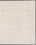 F. A. Mortimer to Miss Porter, autograph letter signed