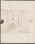 Thomas Harris to Robert Ker Porter, autograph note signed