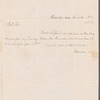 Beilby Porteus to Sir John Head, autograph note signed