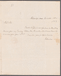 Beilby Porteus to Sir John Head, autograph note signed