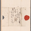 Augustus Cappadose to Jane Porter, autograph letter signed