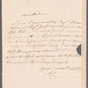 Augustus Cappadose to Jane Porter, autograph letter signed