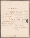 Augustus Cappadose to Jane Porter, autograph letter signed