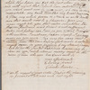 Charles Rivers to Miss Porter, autograph letter signed