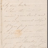 Miss E. A. Tickell to Miss Porter, autograph letter signed