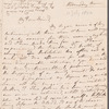 Mary Ann Hanway to Miss Porter, autograph letter signed