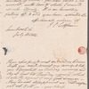 John Coakley Lettsom to Jane Porter, autograph letter signed