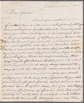 Catherine Adamson to Mrs. Porter, autograph letter signed