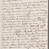 Mary Campbell to Miss Porter, autograph letter signed
