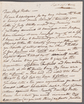 Mary Campbell to Miss Porter, autograph letter signed