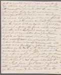 Mary Campbell to Miss Porter, autograph letter signed