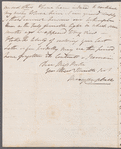 Mary Campbell to Miss Porter, autograph letter signed