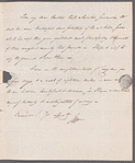 John Porter to Jane Porter, autograph letter signed