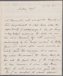 John Bannister to Miss Porter, autograph letter third person