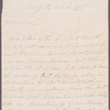 Sir John Colpoys to Mrs. Porter, autograph letter signed