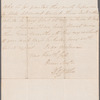 Sir John Colpoys to Mrs. Porter, autograph letter signed