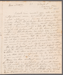 J. G. Raymond to Jane Porter, autograph letter signed