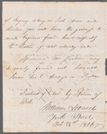 William Ledwich to L. Morton, autograph letter signed