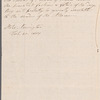 John Aikin to Miss Porter, autograph letter third person