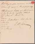 Sir Frederick Morton Eden to Miss Porter, autograph letter signed