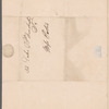 Joseph Johnson to Miss Porter, autograph letter signed