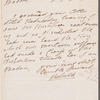 Henry Dundas to Miss Porter, autograph letter signed
