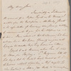 John Porter to Jane Porter, autograph letter signed