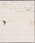 Unidentified sender to Jane Porter, autograph letter signed
