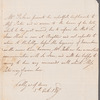 James Pulman to Miss Porter, autograph letter third person