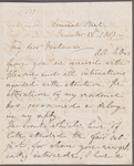 Sir Lumley St. George Skeffington to Jane Porter, autograph letter signed