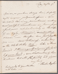 Charles William Doyle to Miss Porter, autograph letter signed