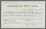 Petty cash receipts for 1973 tour